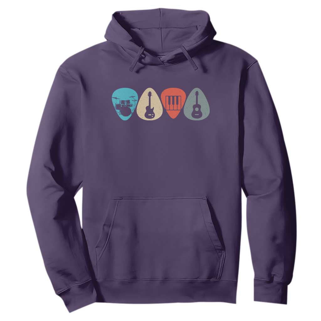 Guitar Pick Hoodie Retro Music Instrument TS10 Purple Print Your Wear