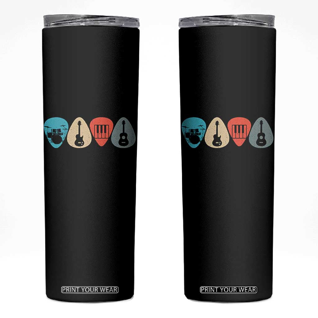 Guitar Pick Skinny Tumbler Retro Music Instrument TS10 Black Print Your Wear