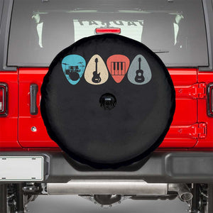 Guitar Pick Spare Tire Cover Retro Music Instrument TS10 Black Print Your Wear