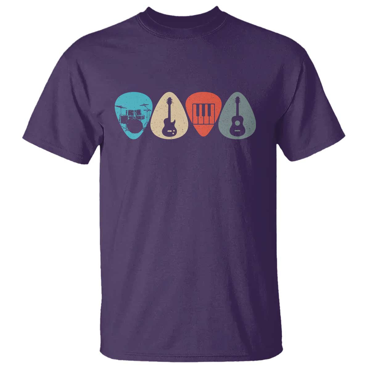 Guitar Pick T Shirt Retro Music Instrument TS10 Purple Print Your Wear