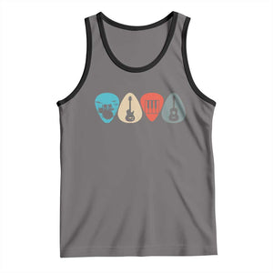 Guitar Pick Tank Top Retro Music Instrument TS10 Deep Heather Black Print Your Wear