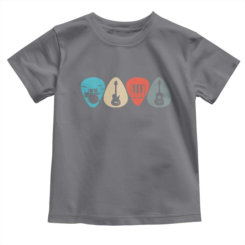 Guitar Pick Toddler T Shirt Retro Music Instrument TS10 Charcoal Print Your Wear