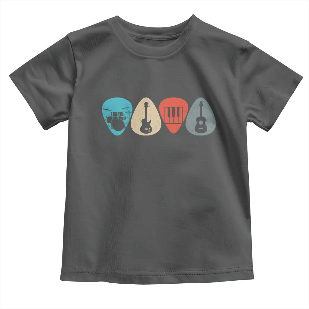 Guitar Pick Toddler T Shirt Retro Music Instrument TS10 Dark Heather Print Your Wear