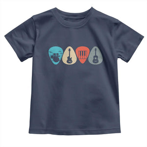 Guitar Pick Toddler T Shirt Retro Music Instrument TS10 Navy Print Your Wear