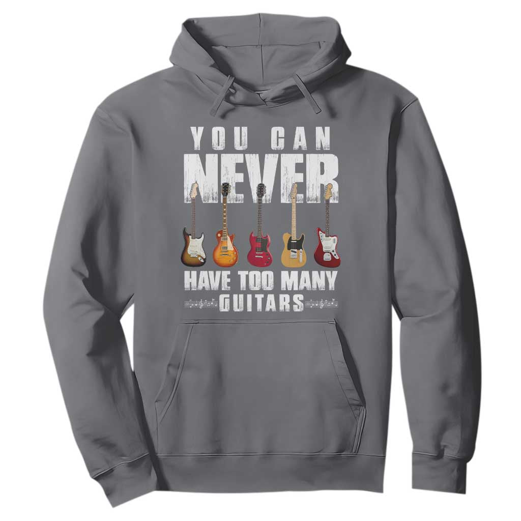 Funny Guitarist Hoodie You Can Never Have Too Many Guitars Music Life TS10 Charcoal Print Your Wear