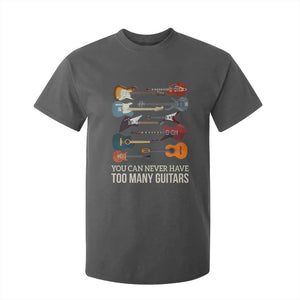 Funny Guitarist T Shirt For Kid You Can Never Have Too Many Guitars Vintage Guitar Lineup TS10 Dark Heather Print Your Wear
