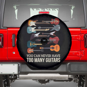 Funny Guitarist Spare Tire Cover You Can Never Have Too Many Guitars Vintage Guitar Lineup TS10 Black Print Your Wear