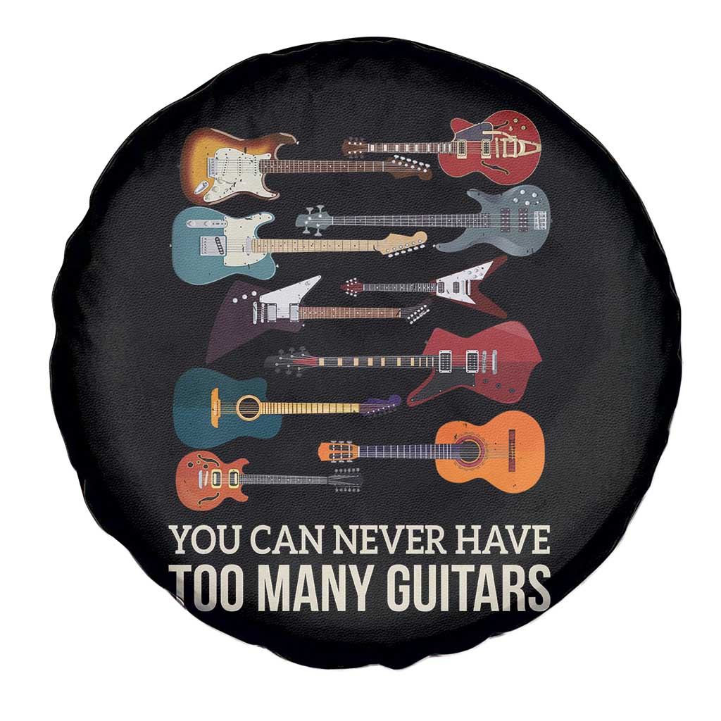Funny Guitarist Spare Tire Cover You Can Never Have Too Many Guitars Vintage Guitar Lineup TS10 Print Your Wear
