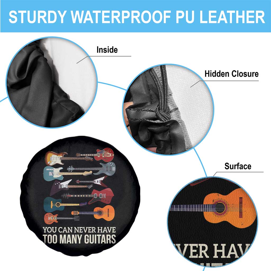Funny Guitarist Spare Tire Cover You Can Never Have Too Many Guitars Vintage Guitar Lineup TS10 Print Your Wear