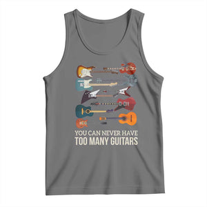 Funny Guitarist Tank Top You Can Never Have Too Many Guitars Vintage Guitar Lineup TS10 Black Heather Print Your Wear