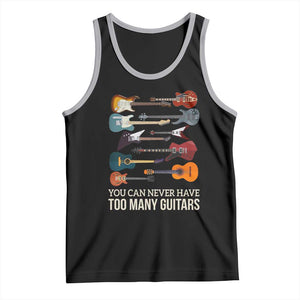 Funny Guitarist Tank Top You Can Never Have Too Many Guitars Vintage Guitar Lineup TS10 Black Athletic Heather Print Your Wear