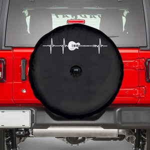 Guitar Heartbeat Spare Tire Cover Funny Guitarist Guitars Music Lovers TS10 Black Print Your Wear