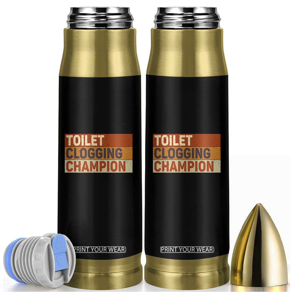 Toilet Clogging Champion Bullet Tumbler TS10 Black Print Your Wear