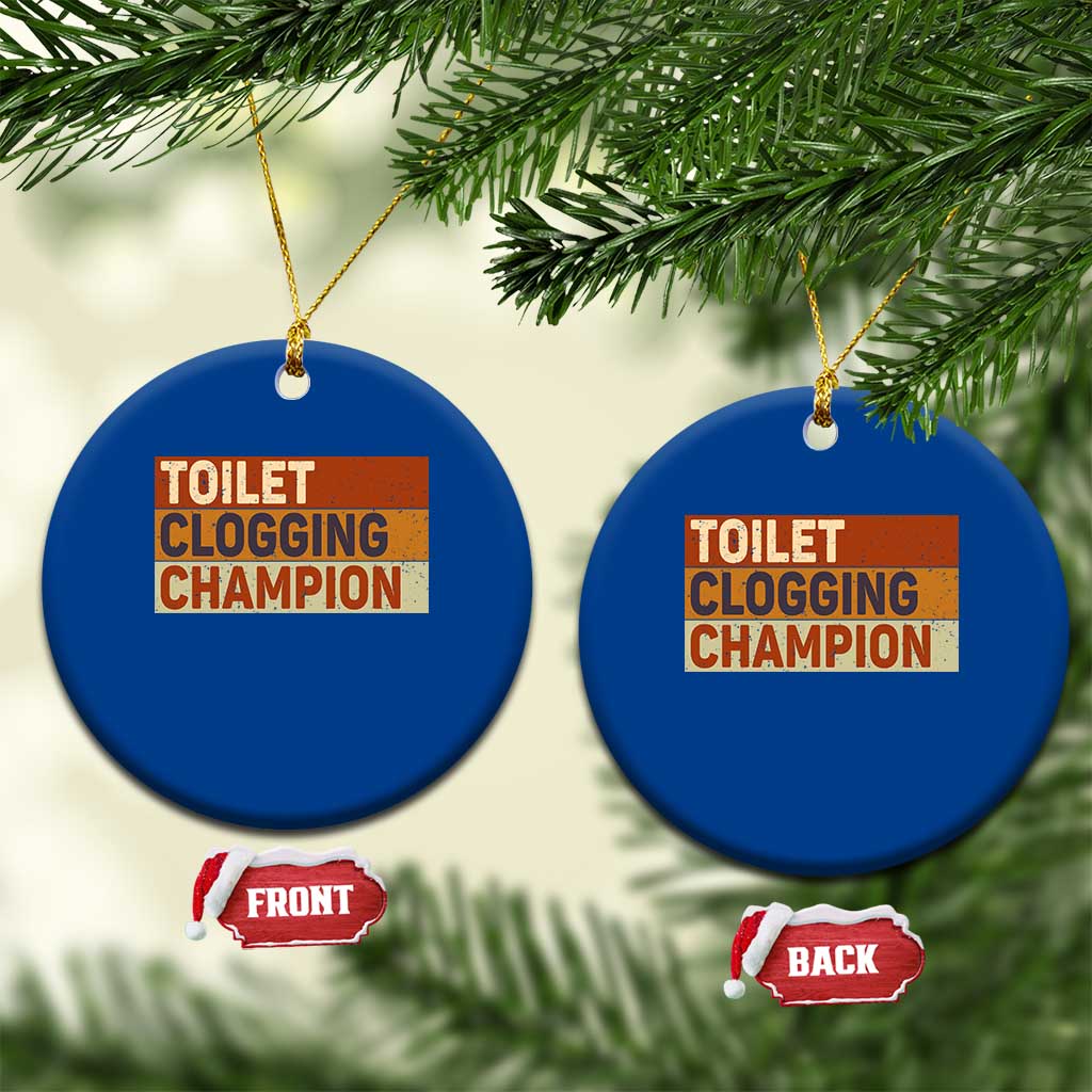 Toilet Clogging Champion Ceramic Ornament TS10 1pc Blue Print Your Wear