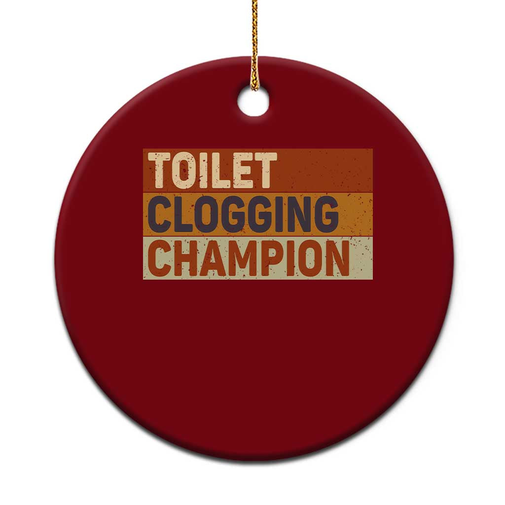 Toilet Clogging Champion Ceramic Ornament TS10 1pc Red Print Your Wear