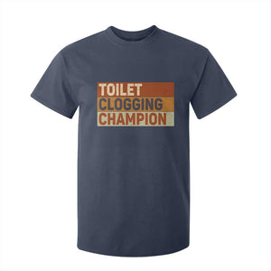 Toilet Clogging Champion T Shirt For Kid TS10 Navy Print Your Wear