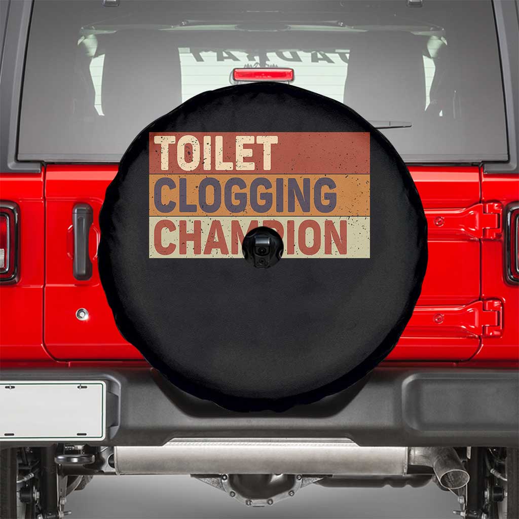 Toilet Clogging Champion Spare Tire Cover TS10 Black Print Your Wear