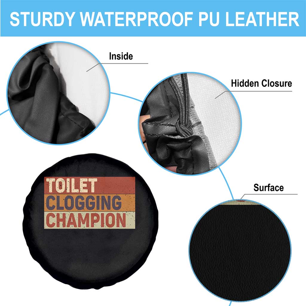 Toilet Clogging Champion Spare Tire Cover TS10 Print Your Wear