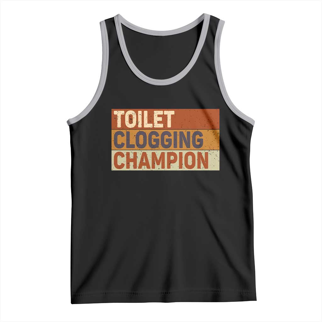Toilet Clogging Champion Tank Top TS10 Black Athletic Heather Print Your Wear