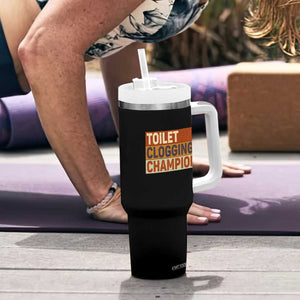 Toilet Clogging Champion Tumbler With Handle TS10 Print Your Wear