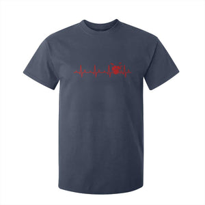 Drums Heartbeat T Shirt For Kid Drummer Percussionist TS10 Navy Print Your Wear