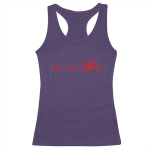 Drums Heartbeat Racerback Tank Top Drummer Percussionist TS10 Purple Print Your Wear