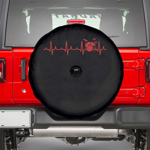 Drums Heartbeat Spare Tire Cover Drummer Percussionist TS10 Black Print Your Wear