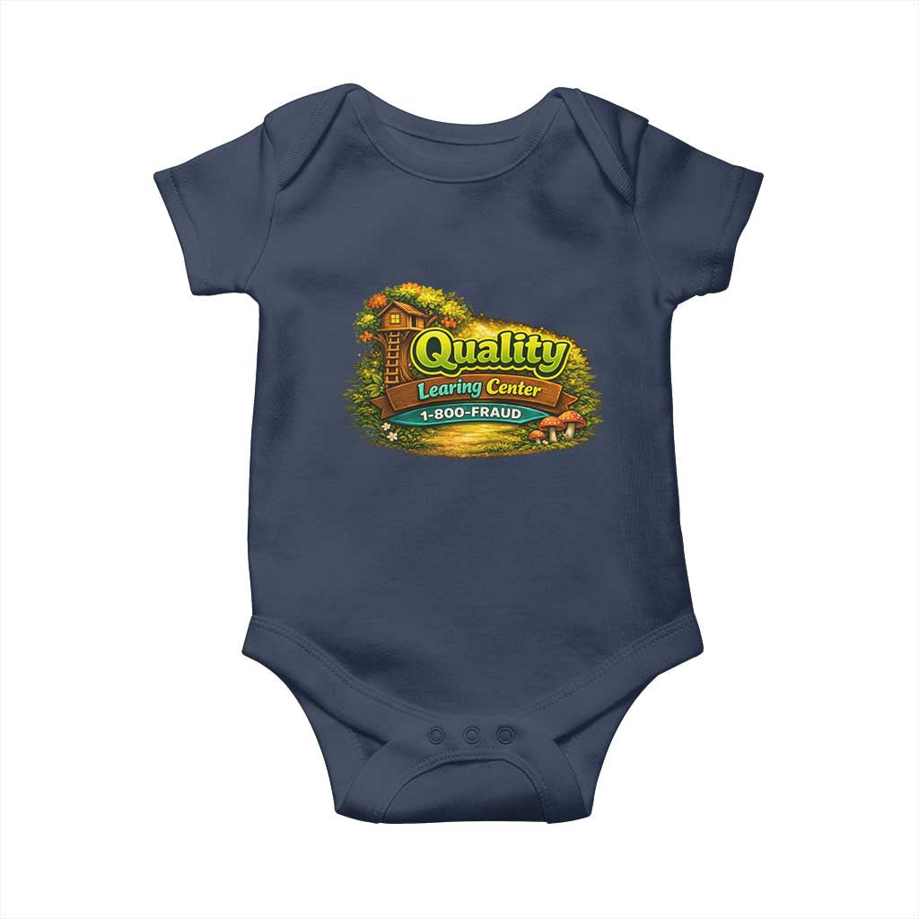 Quality Learing Center Baby Onesie Funny Childcare Day Care TS10 Navy Print Your Wear