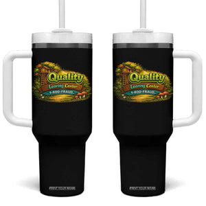 Quality Learing Center Tumbler With Handle Funny Childcare Day Care TS10 One Size: 40 oz Black Print Your Wear