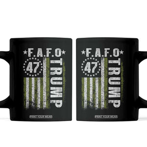 Funny Fafo Coffee Mug President 47 FDT American Flag TS10 Black Print Your Wear