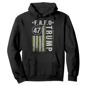 Funny Fafo Hoodie President 47 FDT American Flag TS10 Black Print Your Wear