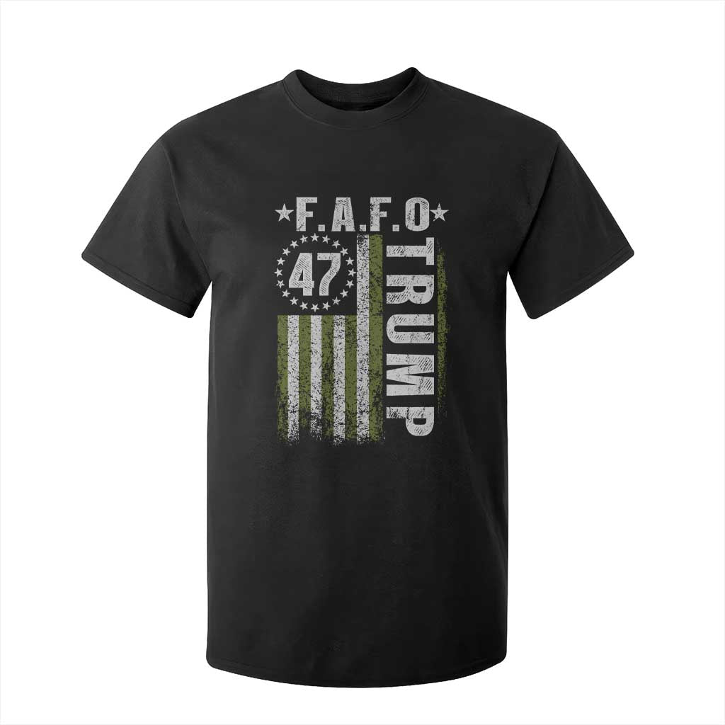 Funny Fafo T Shirt For Kid President 47 FDT American Flag TS10 Black Print Your Wear