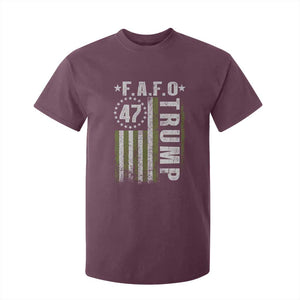 Funny Fafo T Shirt For Kid President 47 FDT American Flag TS10 Maroon Print Your Wear