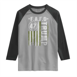 Funny Fafo Raglan Shirt President 47 FDT American Flag TS10 Sport Gray Black Print Your Wear