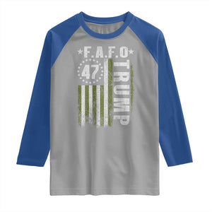 Funny Fafo Raglan Shirt President 47 FDT American Flag TS10 Sport Gray Royal Print Your Wear
