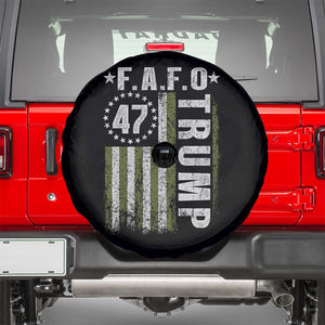 Funny Fafo Spare Tire Cover President 47 FDT American Flag TS10 Black Print Your Wear