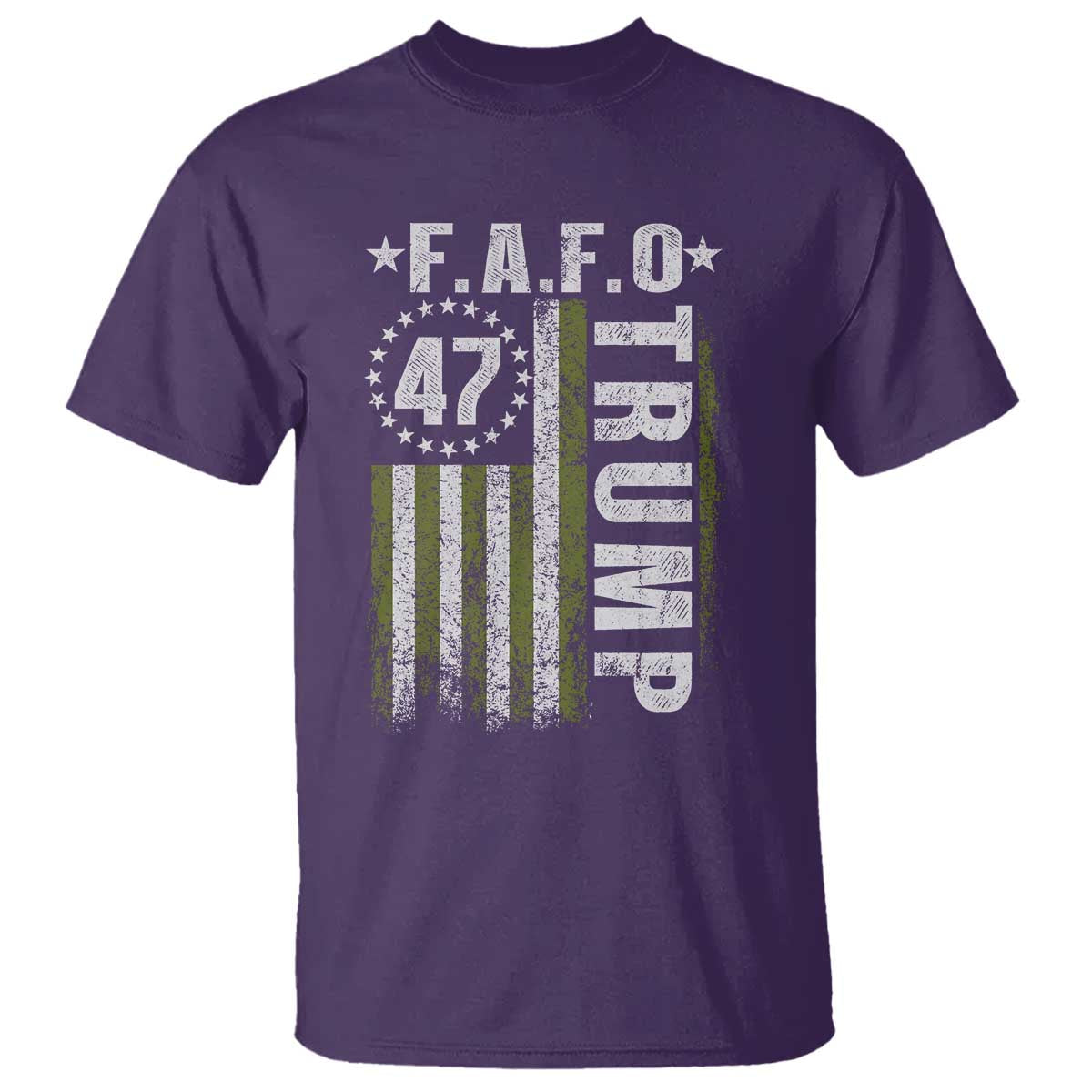 Funny Fafo T Shirt - President 47 FDT American Flag Political Humor Tee TS10 Purple Print Your Wear