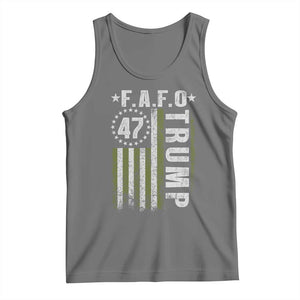 Funny Fafo Tank Top President 47 FDT American Flag TS10 Black Heather Print Your Wear