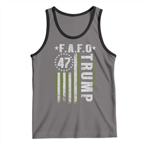 Funny Fafo Tank Top President 47 FDT American Flag TS10 Deep Heather Black Print Your Wear