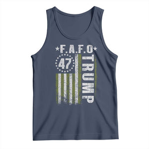 Funny Fafo Tank Top President 47 FDT American Flag TS10 Navy Print Your Wear