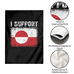 I Support Greenland Garden Flag Grunge Flag TS10 Print Your Wear