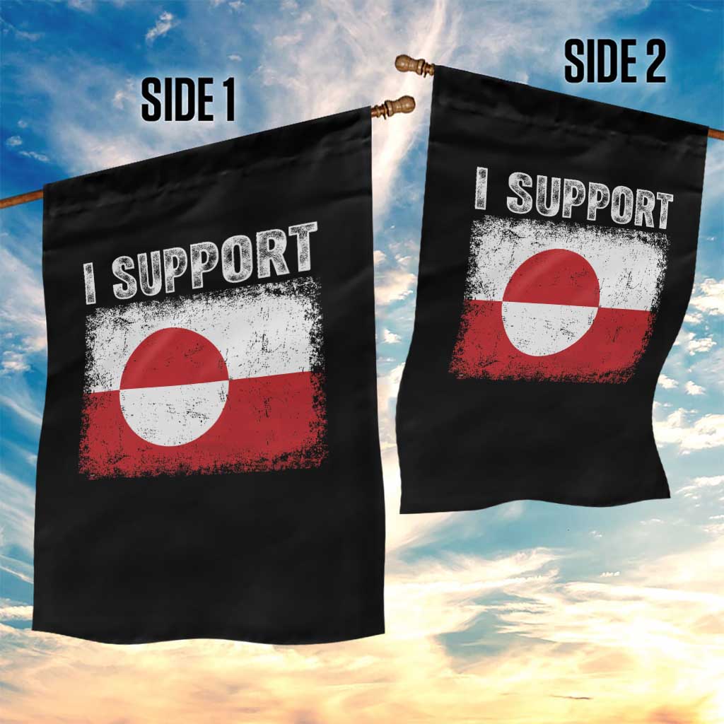 I Support Greenland Garden Flag Grunge Flag TS10 Print Your Wear