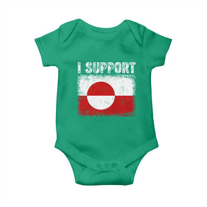 I Support Greenland Baby Onesie Grunge Flag TS10 Irish Green Print Your Wear