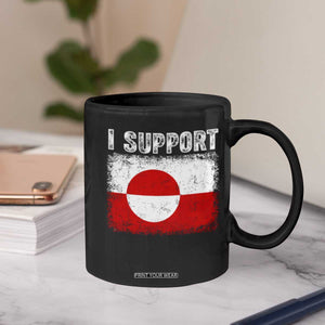 I Support Greenland Coffee Mug Grunge Flag TS10 Print Your Wear