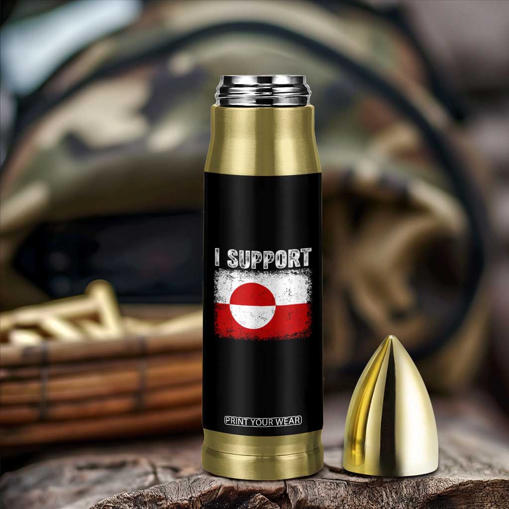 I Support Greenland Bullet Tumbler Grunge Flag TS10 Print Your Wear
