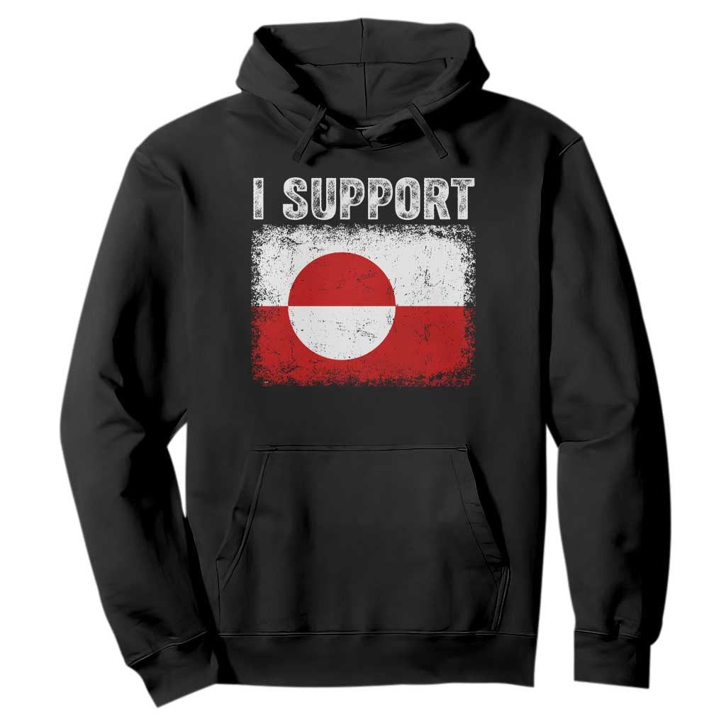 I Support Greenland Hoodie Grunge Flag TS10 Black Print Your Wear