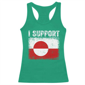 I Support Greenland Racerback Tank Top Grunge Flag TS10 Irish Green Print Your Wear