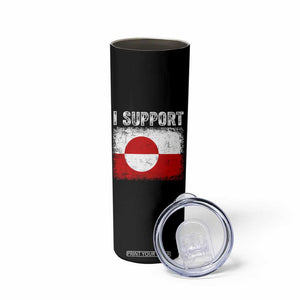 I Support Greenland Skinny Tumbler Grunge Flag TS10 Print Your Wear