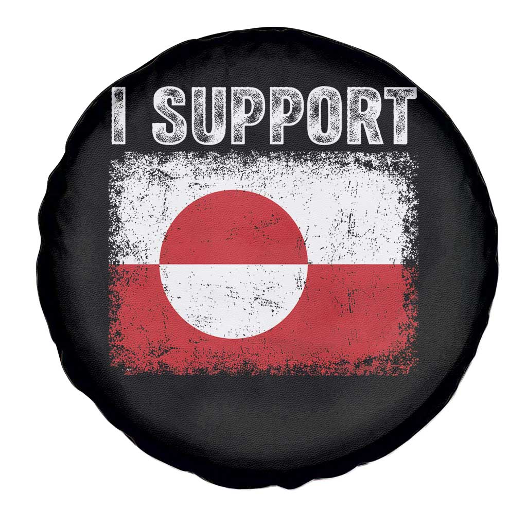 I Support Greenland Spare Tire Cover Grunge Flag TS10 Print Your Wear