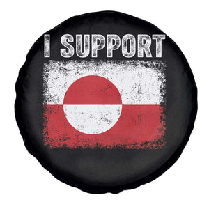 I Support Greenland Spare Tire Cover Grunge Flag TS10 Print Your Wear